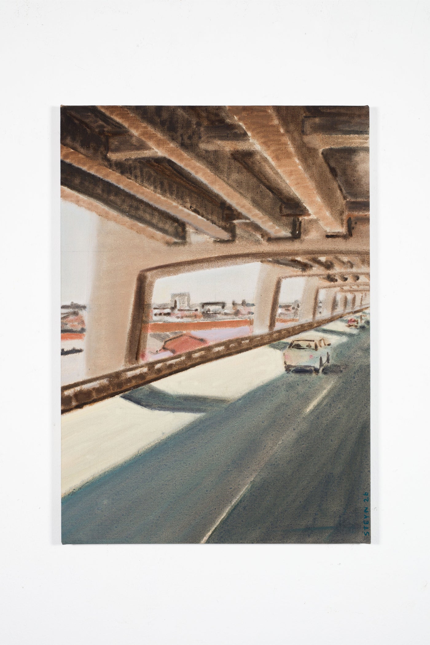 After the endless horizon the national road starts slowing in between