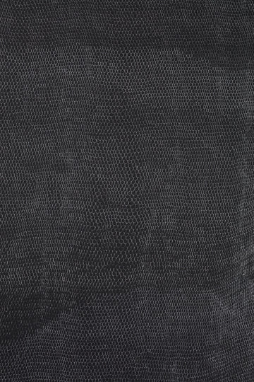 Abyss of deep time silver on black book linen
