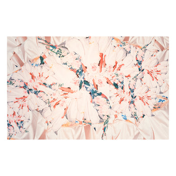 Off-white Satin with Flowers