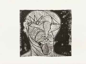 FURROWS BLACK LINOCUT