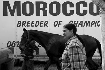 Nazeem Anthony and his daughter Tasneem with Joe Volta. Swartland Show, Moorreesburg