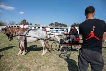 Uyzel Sky with Stanford Gertse, Zinedine Gertse and Adriano Claassen, Salutta Stud. Spring Show, Robertson