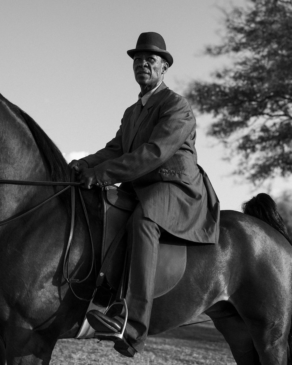 Frans Pienaar on Cloverleaf Tommy French, Pienaar Stables. National Saddlebred Championships, Bloemfontein