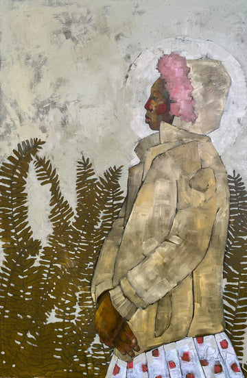 Girl with Ferns