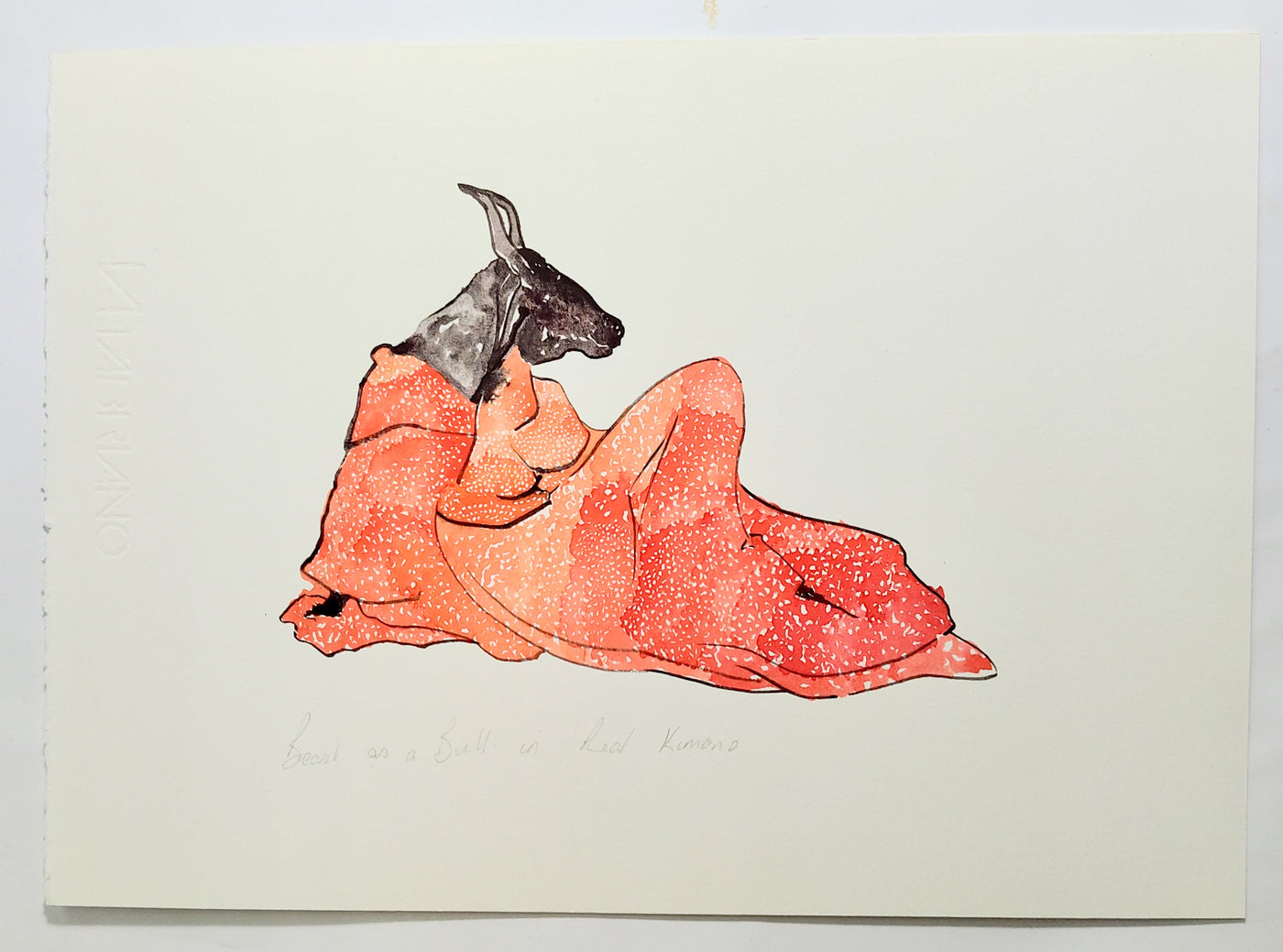 Beast as a Bull in a Red Kimono