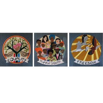 Full set of Human Dignity, Freedom and Equality tapestries