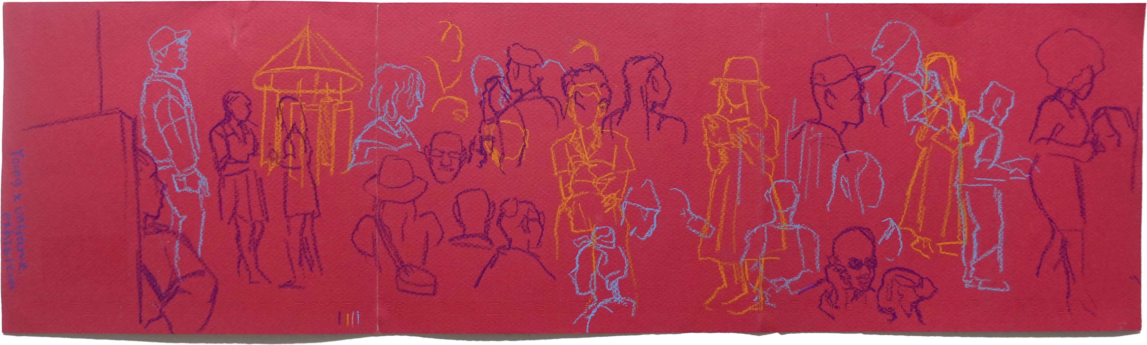 Young and Unframed exhibition predrink guests