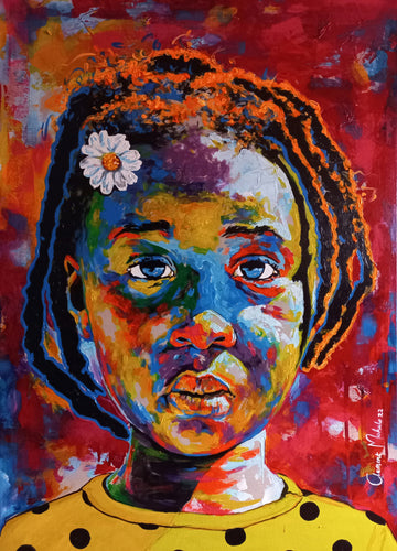 "Young girl with a flower ”