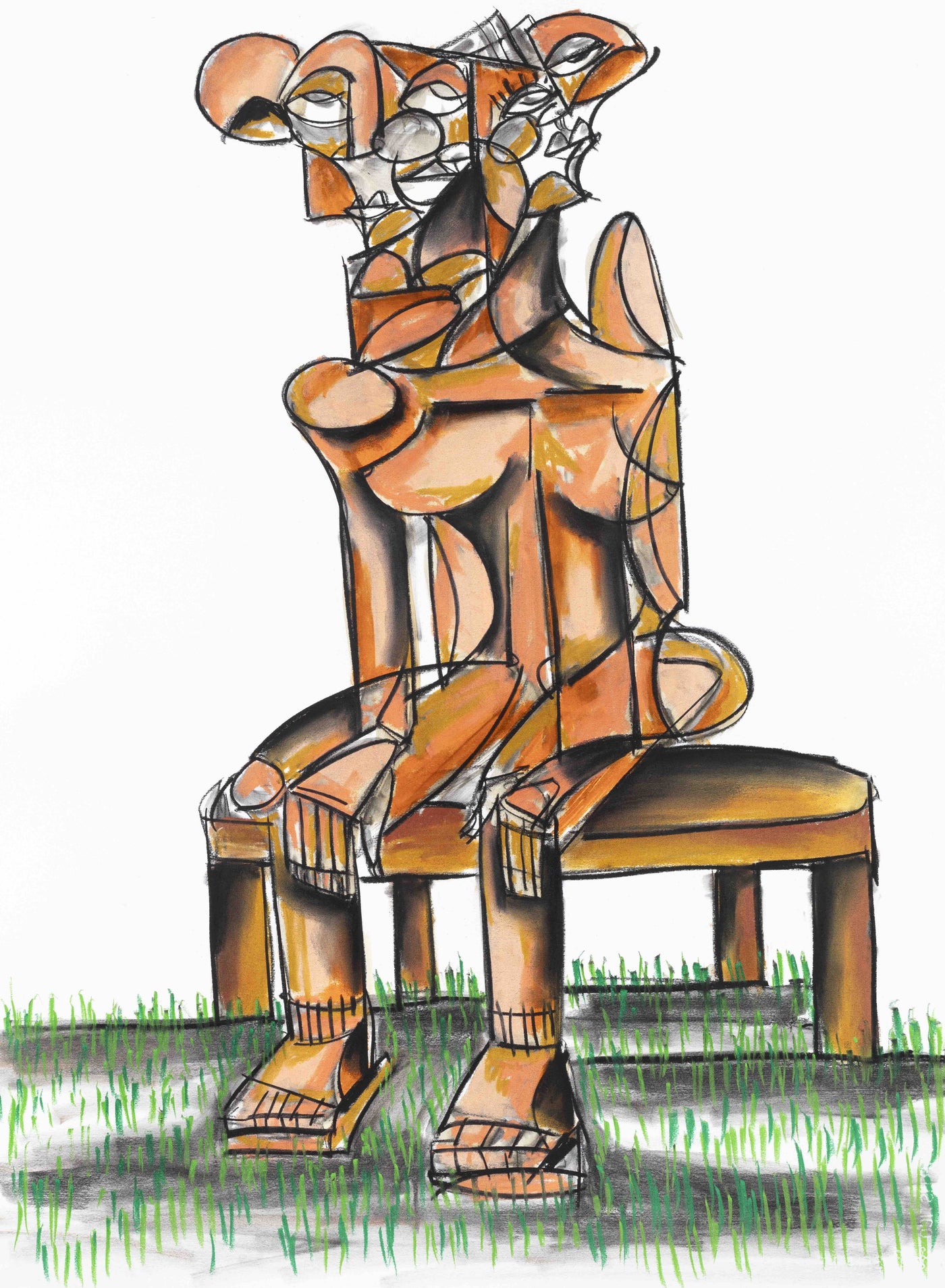 African sculpture drawing #1