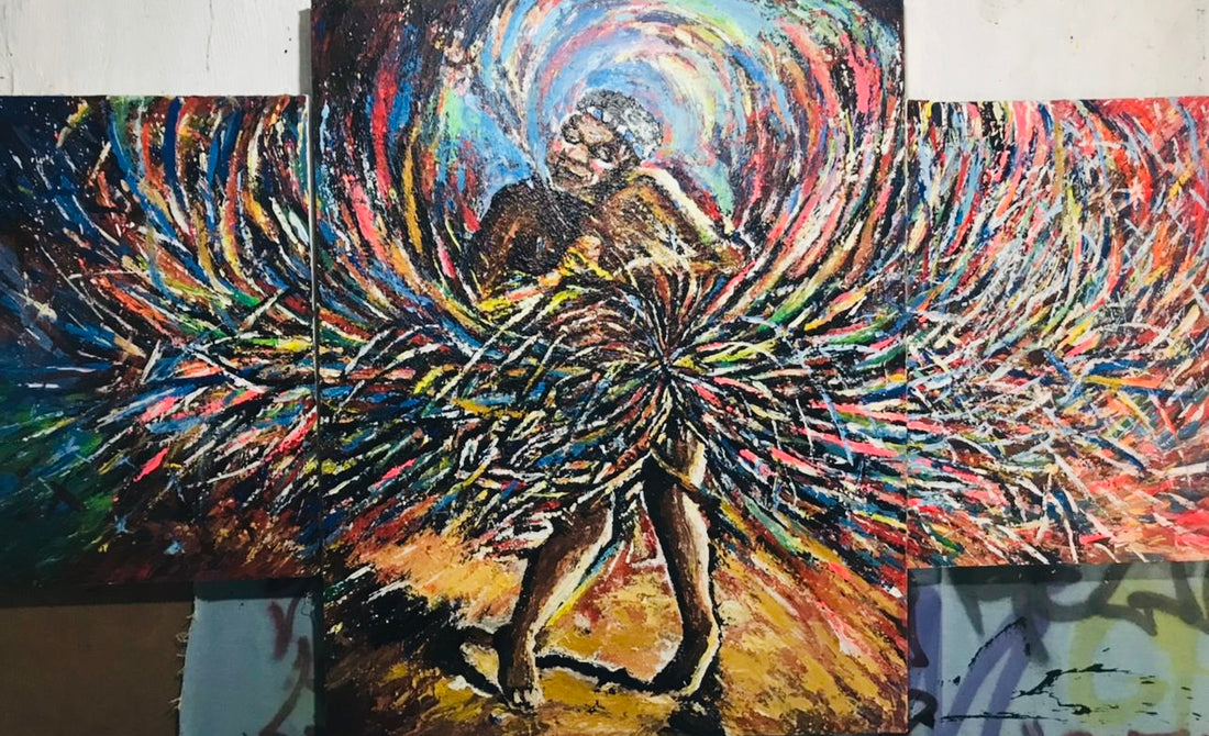 Wayeyi Dance - Triptych