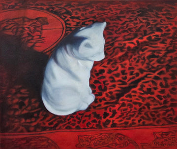 Still life with porcelain cat