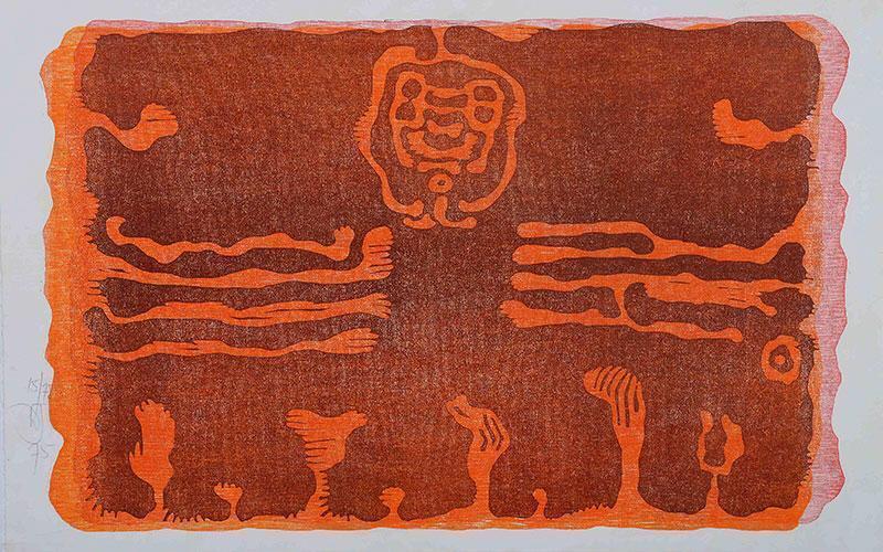 Abstract Composition in Orange
