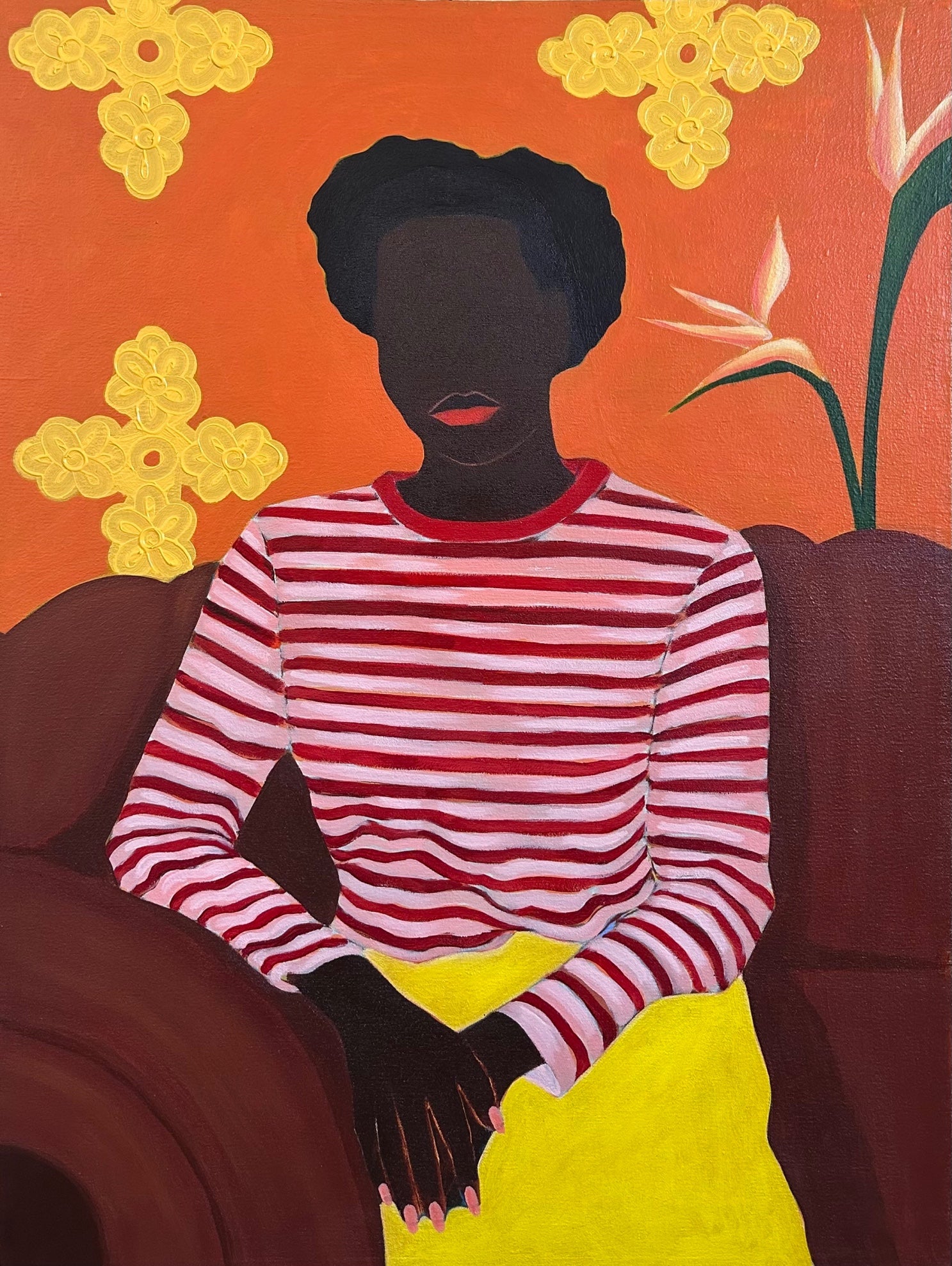Woman in stripes