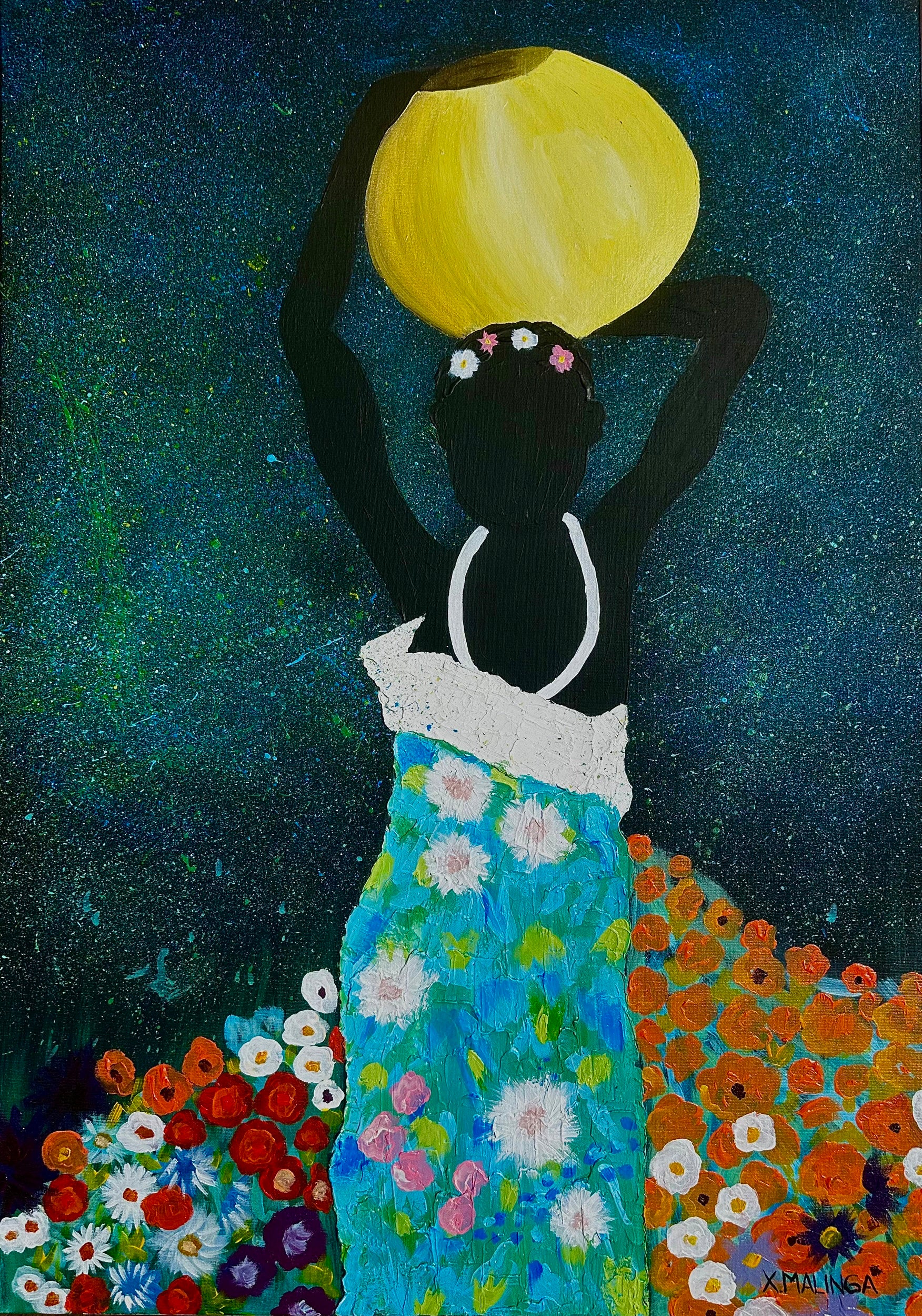 The Shiluk Girl in a Flower Garden