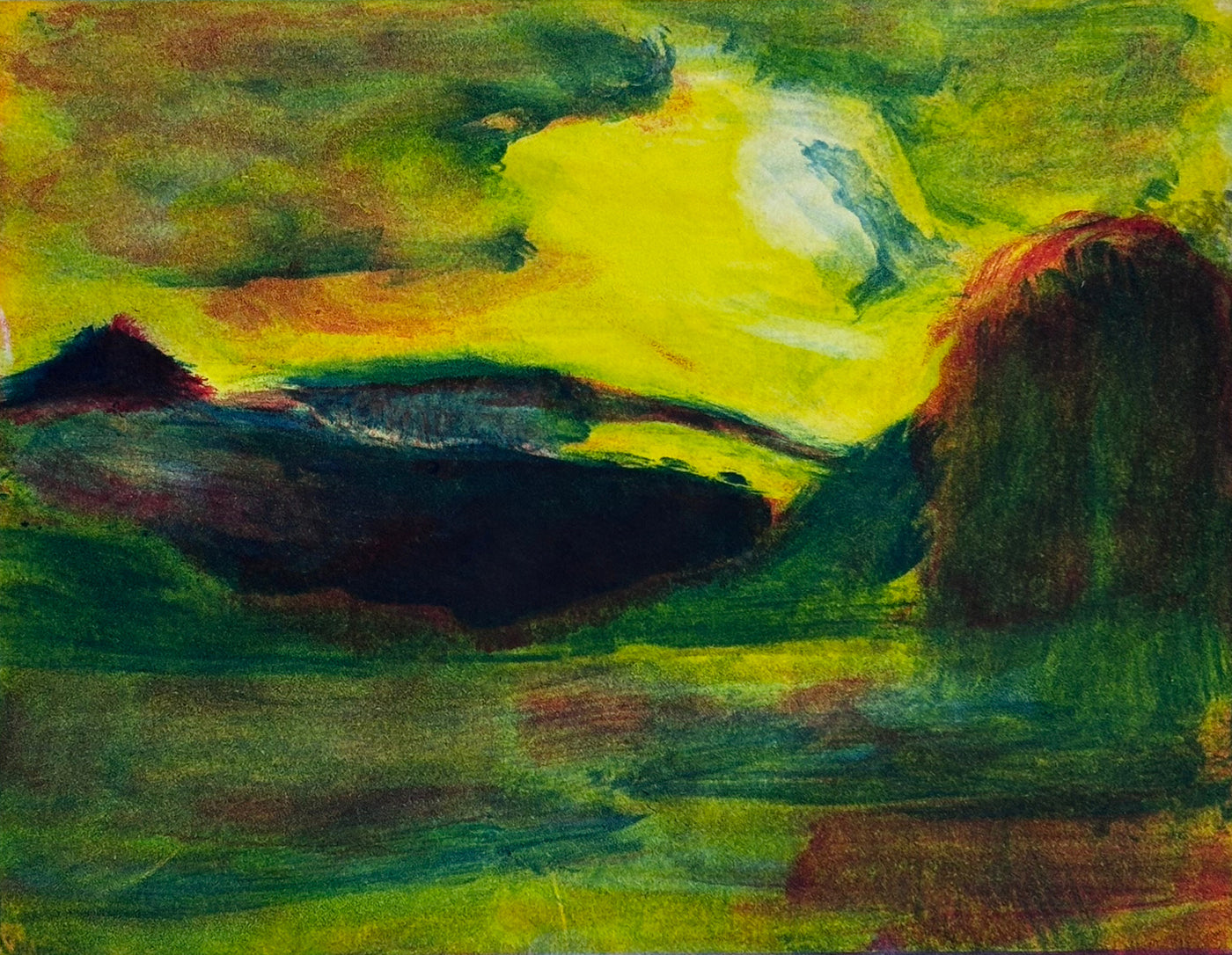 Landscape, lake and mountain for M.L.