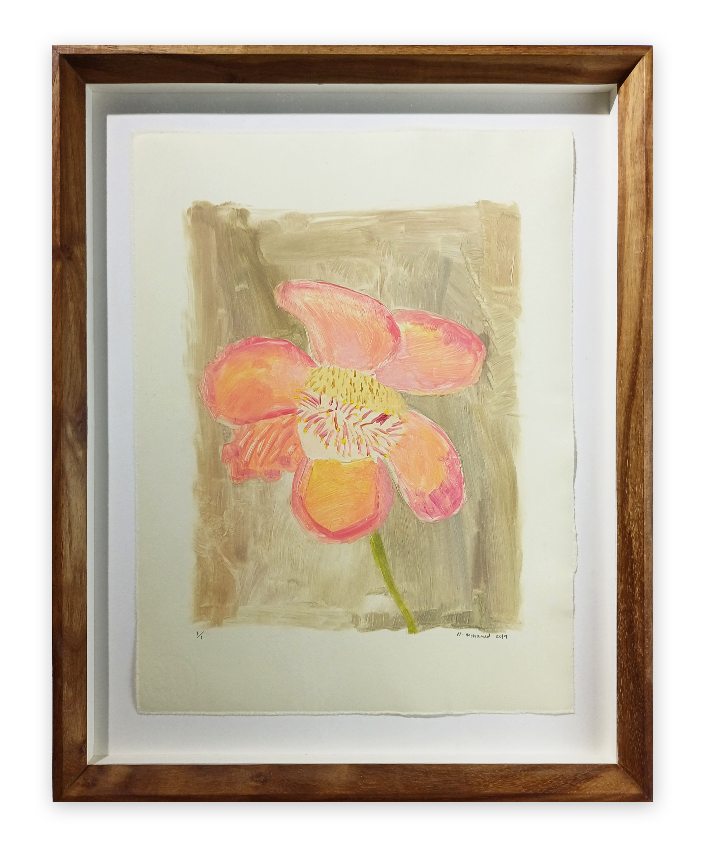 Untitled, “Orange and pink flower” By Nabeeha Mohamed