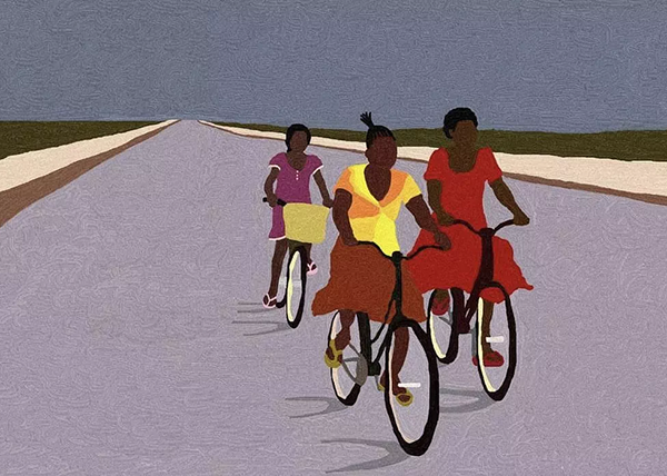 Print titled 'Mansua Highway' by artist Ntate Phakela